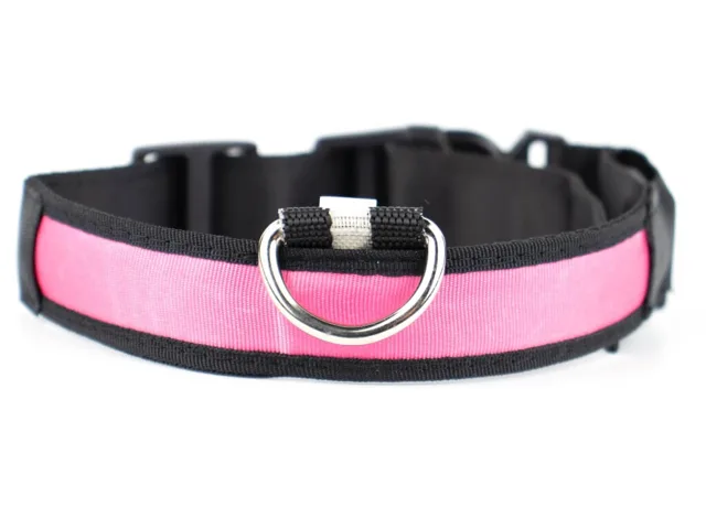 Light svítící obojek pro psa | 28 - 60 cm Barva: Růžová, Obvod krku: 52 - 60 cm