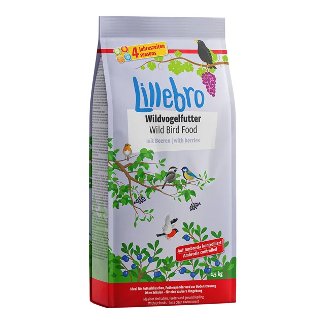 Lillebro krmivo pro volně žijící ptáky s bobulemi - 1,5 kg