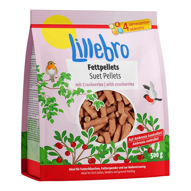 Lillebro tukové peletky s brusinkami - 2 x 3 kg