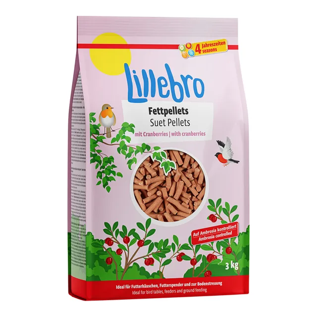Lillebro tukové peletky s brusinkami - 3 kg