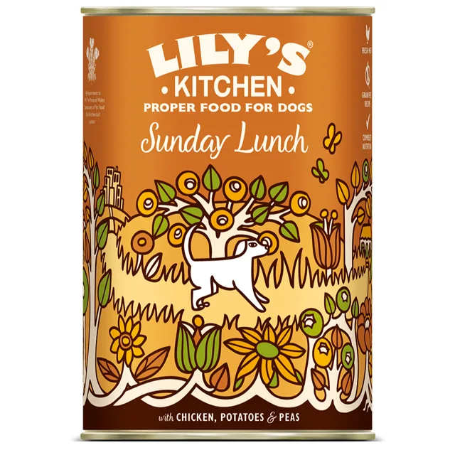 Lily's Kitchen Dinner pro psy 6 x 400 g - kuřecí s bramborami a hráškem