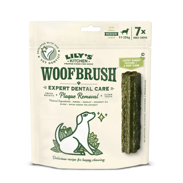 Lily's Kitchen Woofbrush Dental Sticks pro střední psy - výhodné balení: 21 x 28 g