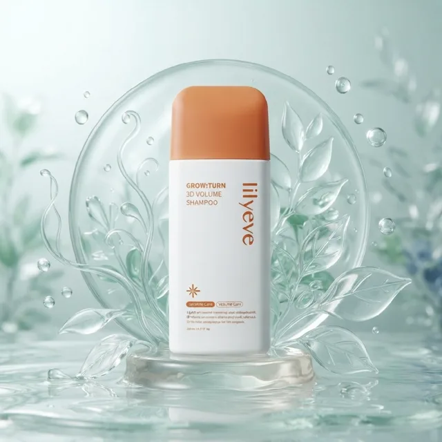 LILYEVE - Grow:Turn Exosome 3D Volume Brush Shampoo - Zpevňující šampon pro objem vlasů a stimulaci pokožky (2v1) - 200 ml