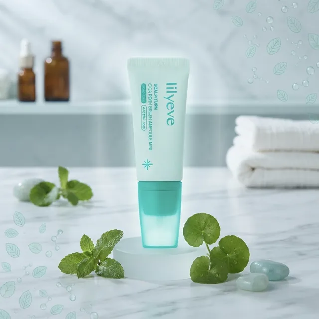 LILYEVE - SCALP:TURN Cica PDRN Brush Ampoule Mini - Zklidňující a regenerační ampule na vlasovou pokožku - 30 ml