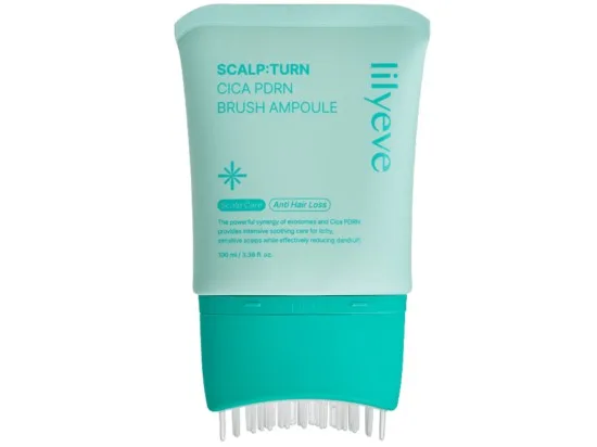 Lilyeve Scalp Turn Cica PDRN Brush zklidňující ampule na vlasovou pokožku 100 ml