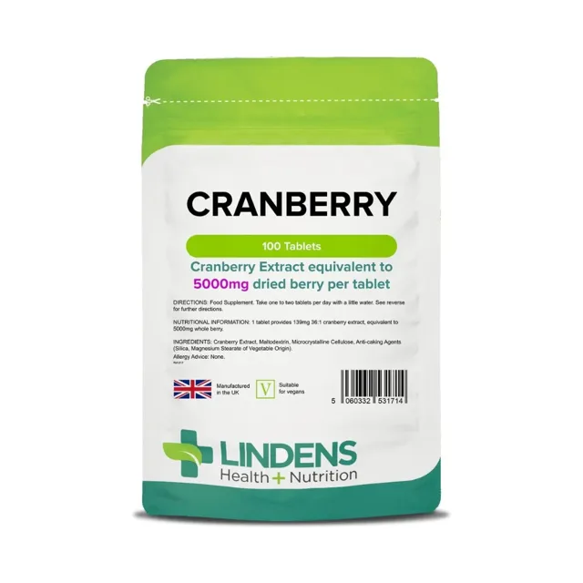 LINDENS Health + Nutrition Brusinkový džus (extrakt) 5000 mg, 100 tablet