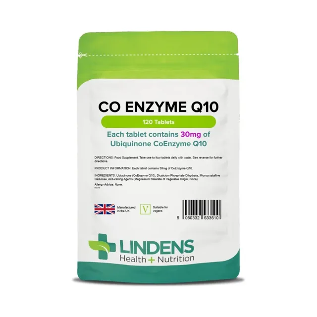 LINDENS Health + Nutrition Koenzym Q10 30 mg, 120 tablet