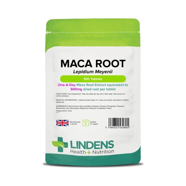 LINDENS Health + Nutrition Maca kořen 500 mg, 100 tablet
