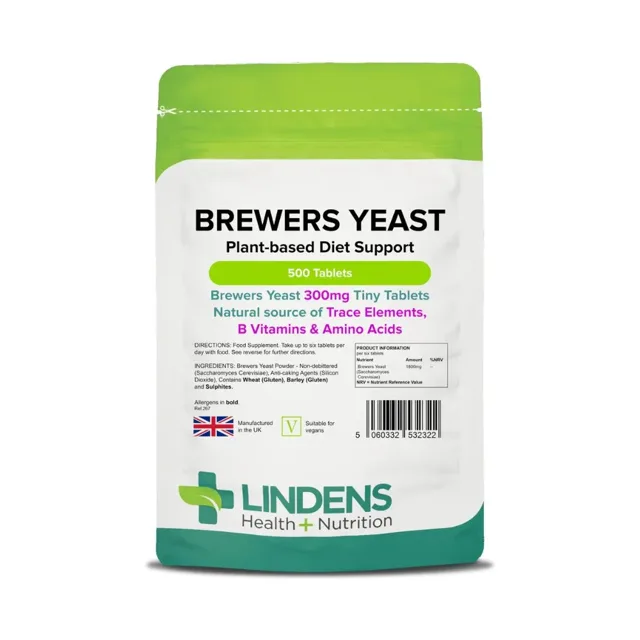LINDENS Health + Nutrition Pivovarské kvasnice 300 mg, 500 tablet