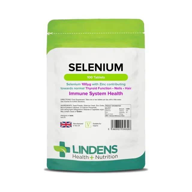 LINDENS Health + Nutrition Selen 100 µg &amp; Zinek, 100 tablet