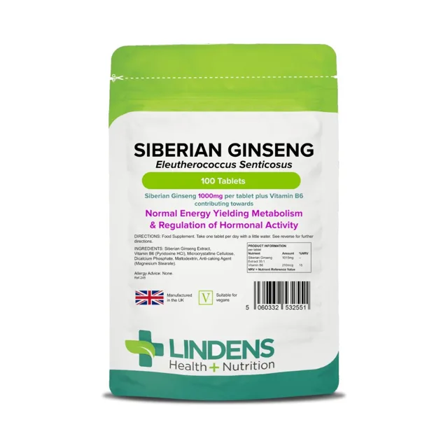 LINDENS Health + Nutrition Sibiřský ženšen 1000 mg, 100 tablet