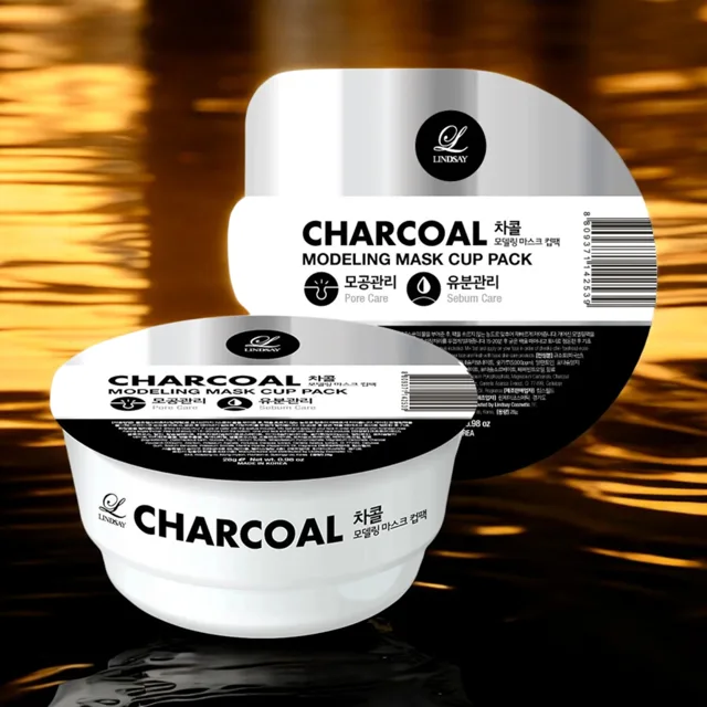 LINDSAY - Modeling Cup Pack Charcoal - Čisticí alginátová maska s černým uhlím - 28 g