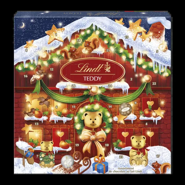 Lindt Adventní kalendář Teddy 124 g