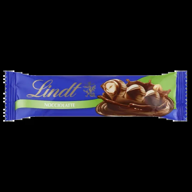 Lindt Mléčná čokoláda Nocciolatte s lískoořechovou náplní a celými lískovými ořechy 35 g