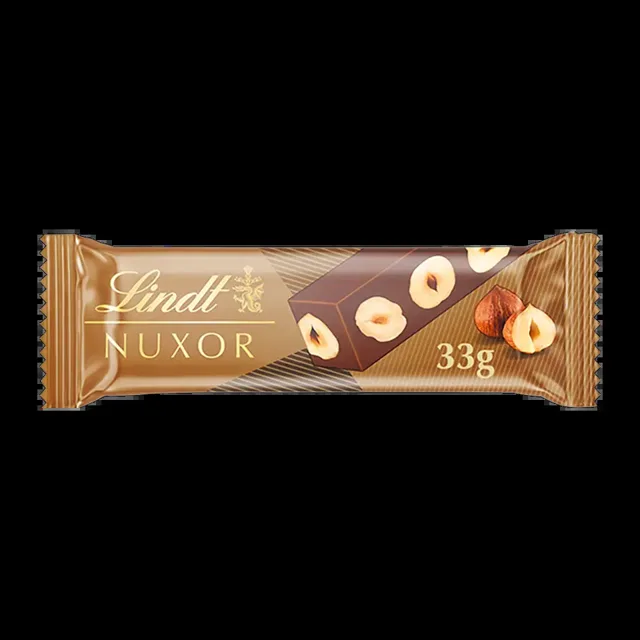 Lindt Oříšková mléčná čokoláda Gianduja s celými jádry lískových ořechů Nuxor