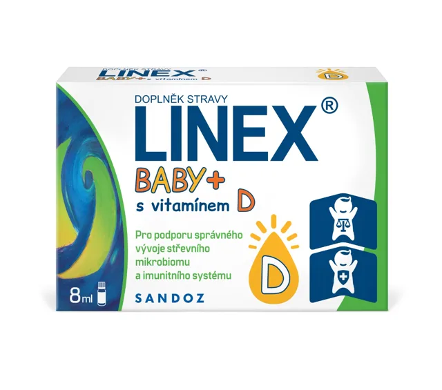 Linex Baby + s vitamínem D 8 ml