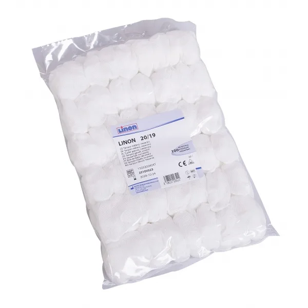 Linon Tampon stáčený nesterilní 20 x 19 cm 100 kusů