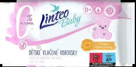 Linteo Baby Vlhčené ubrousky s měsíčkem lékařským 72 ks