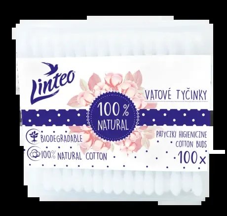 Linteo Papírové Vatové tyčinky 100 ks