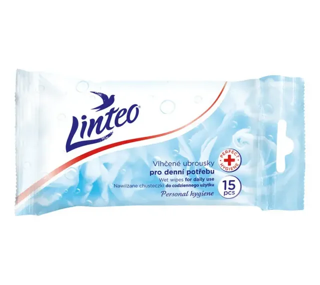 Linteo Satin vlhčené ubrousky antibakteriální 15 ks
