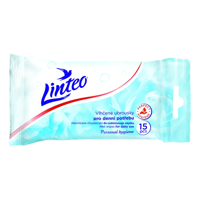 LINTEO Vlhčené ubrousky pro denní potřebu 15 ks