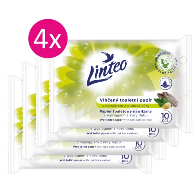 Linteo Wet Toilet Paper vlhčený toaletní papír 10x4 ks
