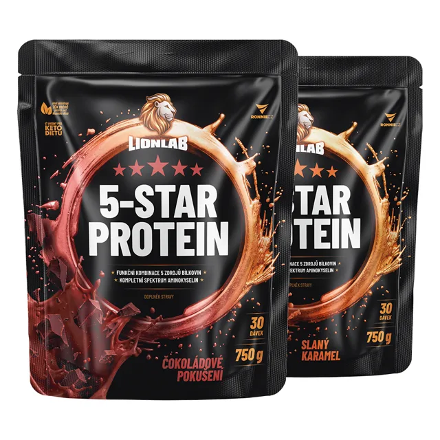 Lionlab 5-Star Protein AKCE 1+1 čokoláda&slaný karamel