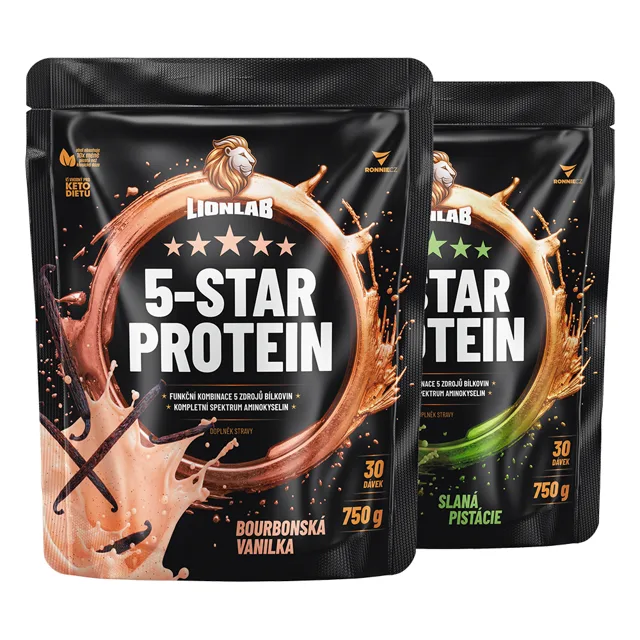Lionlab 5-Star Protein AKCE 1+1 vanilka&pistácie