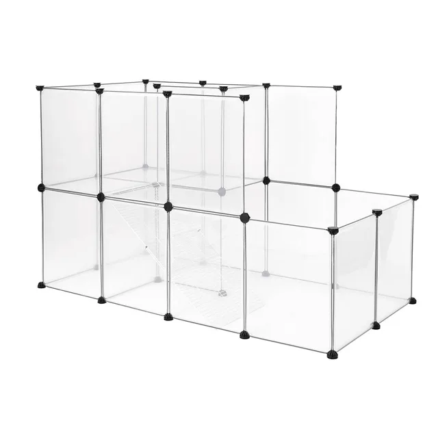 Lionto venkovní výběh z plastu o 2 patrech - D 147 x Š 75 x V 92 cm