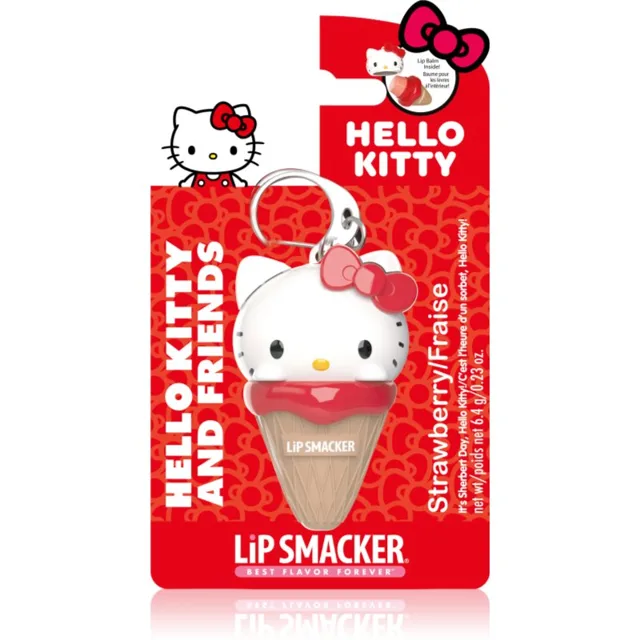 Lip Smacker Hello Kitty & Friends balzám na rty na klíče příchuť Strawberry 6.4 g