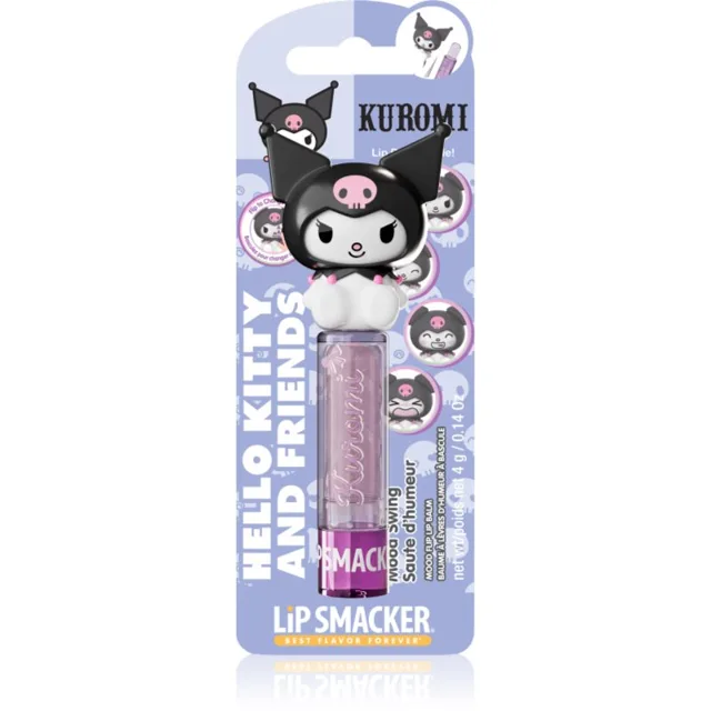 Lip Smacker Hello Kitty & Friends Kuromi lesklý balzám na rty reagující na pH vůně Mood Swing 4 g