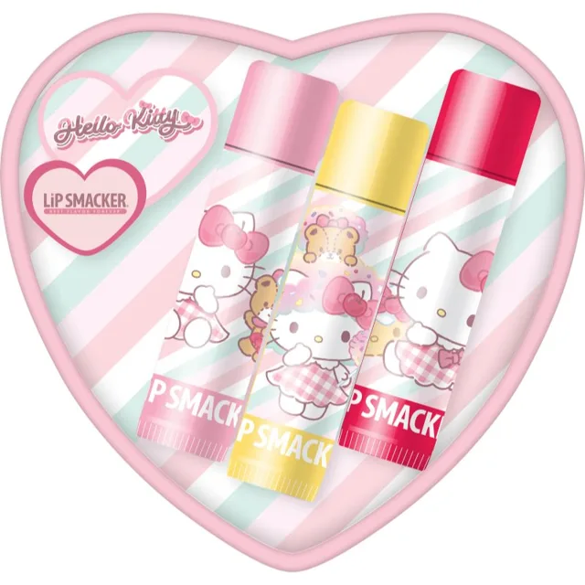 Lip Smacker Hello Kitty & Friends sada na rty ve tvaru srdce