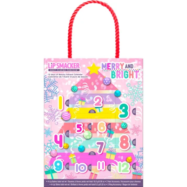 Lip Smacker Merry and Bright 12 Days of Beauty adventní kalendář pro děti