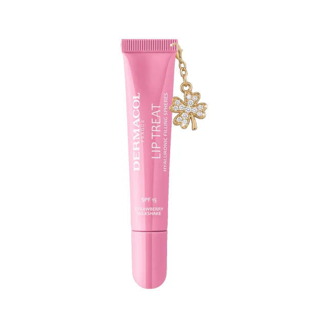 Lip Treat hydratační lesk na rty č.14 Strawberry Milkshake SPF 15 s přívěskem Dermacol - Oficiální e-shop Dermacol