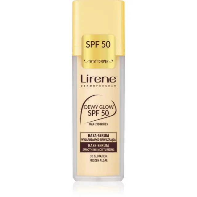 Lirene Base Dewy Glow rozjasňující podkladové sérum SPF 50 30 ml