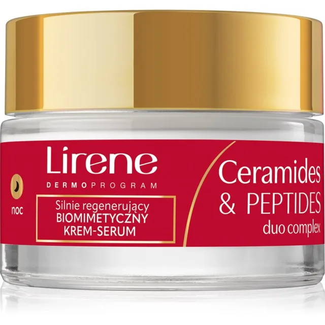 Lirene Ceramides & Peptides Duo Complex 60+ obnovující noční krém s regeneračním účinkem 50 ml