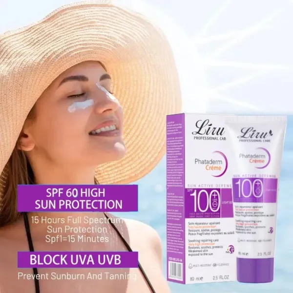 Liru Phataderm Creme Sun Active Defense SPF100+ opalovací krém na obličej a tělo 80ml bez krabičky