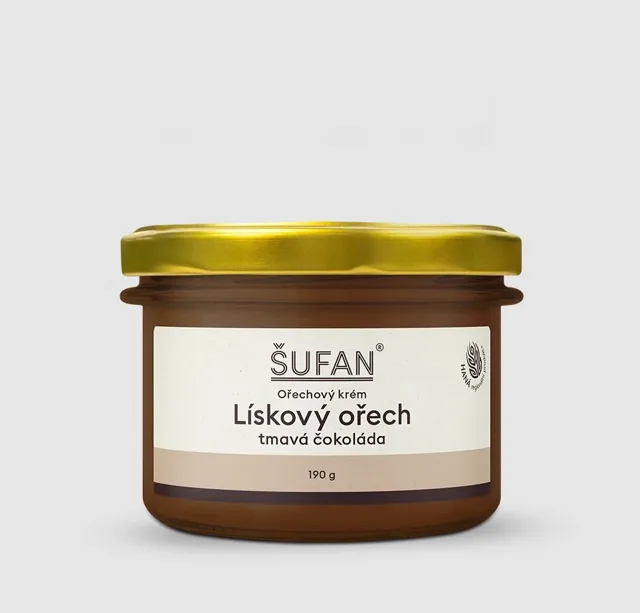 Lískoořechový krém s tmavou čokoládou, 190 g