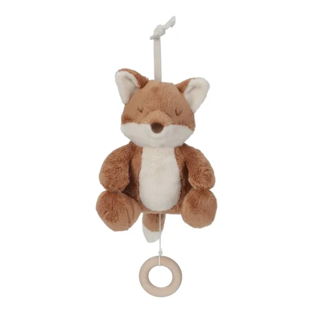 Little Dutch Forest Friends Musical Pull Toy kontrastní závěsná hračka s melodií 0 m+ 1 ks