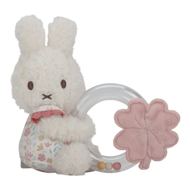 Little Dutch Miffy Fluffy Lucky Blossom Ring Rattle chrastítko 0 m+ Pink 1 ks