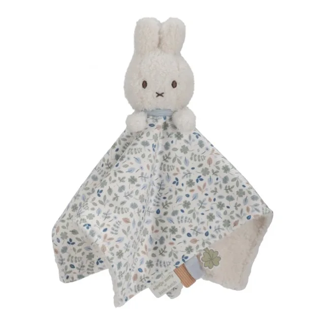 Little Dutch Miffy Fluffy Lucky Leaves Cuddle Cloth usínáček 0 m+ Blue 1 ks