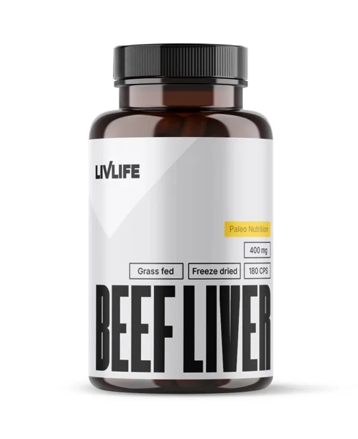 Livlife Grass Fed Beef Liver 400 mg 180 kapslí