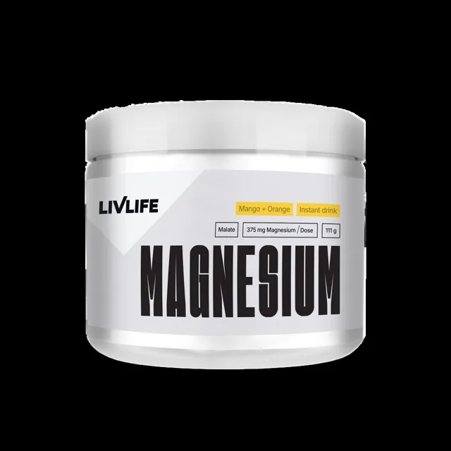 LIVLIFE Magnesium malate 15% drink mango + pomeranč 111 g