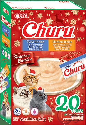 Lízací pochoutky Churu Holiday Edition tuňák a kuře 20 ks