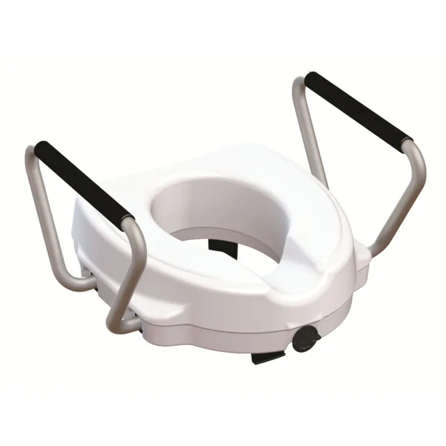 LM Global Design Nástavec na WC 12cm s pevnými madly KING