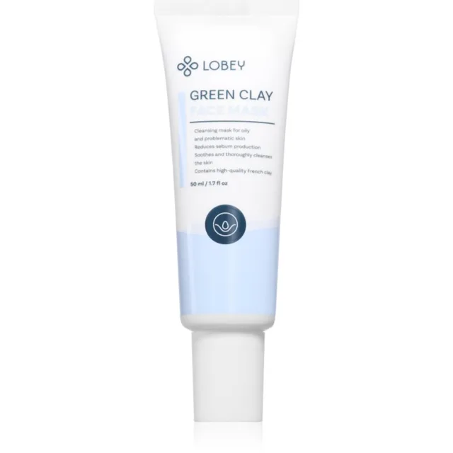 Lobey Green Clay čisticí maska pro mastnou a problematickou pleť 50 ml