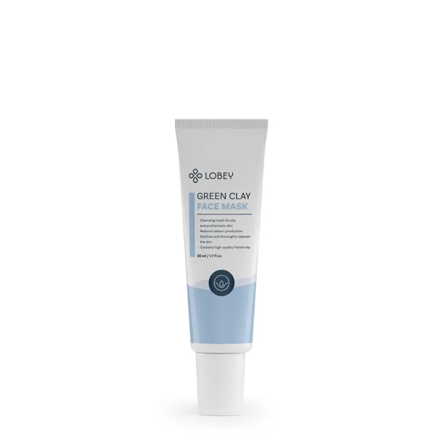 LOBEY Pleťová maska se zeleným jílem Green Clay Face Mask 50 ml