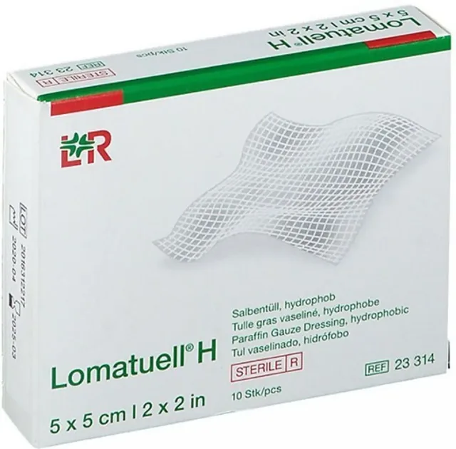 Lomatuell H tyl mastný sterilní 5 x 5 cm 10 ks