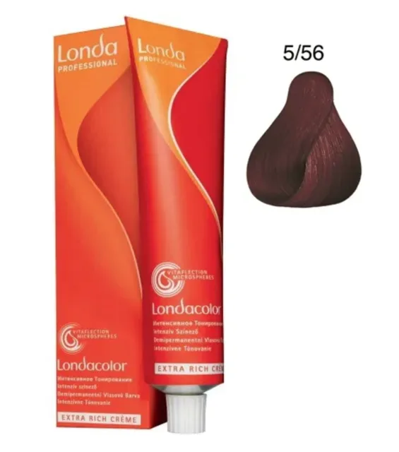 Londa polotrvalá barva na vlasy 5/56 Hellbraun Rot-Violett, 60 ml EXP. 05/2026