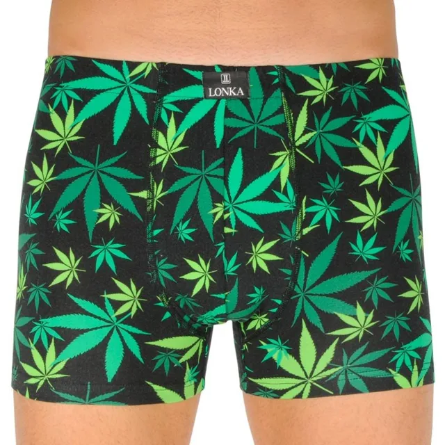 LONKA Pánské boxerky černé (Kevin-grass) XXL